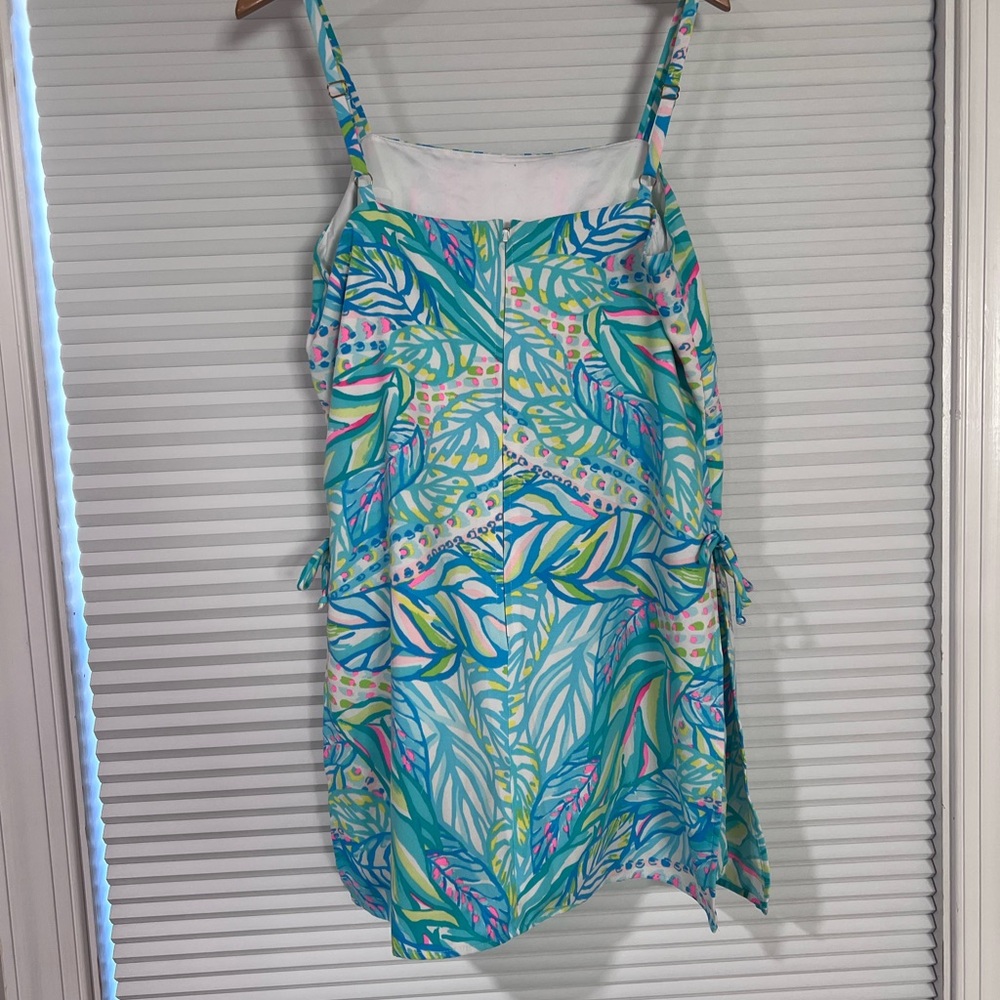 Lilly Pulitzer Tropical Print Romper in Pink and Blue - Picture 3 of 6